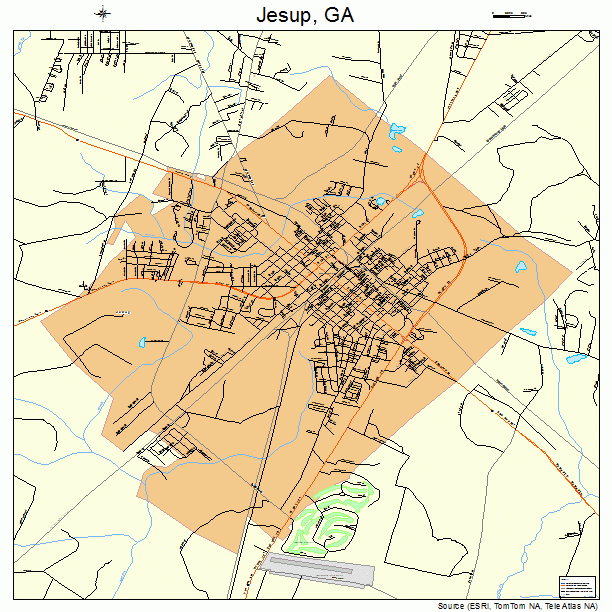 Jesup, GA street map