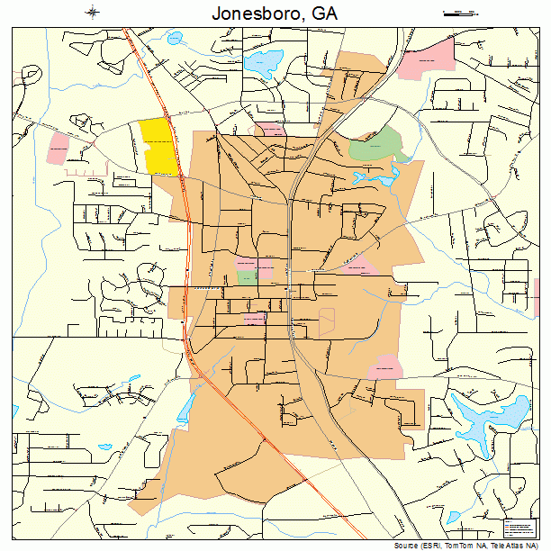 Jonesboro, GA street map