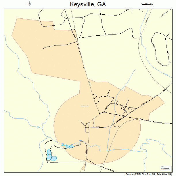 Keysville, GA street map
