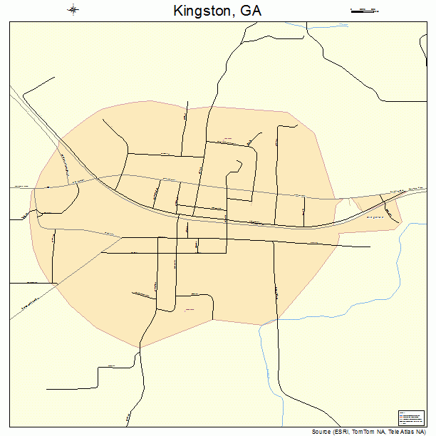 Kingston, GA street map