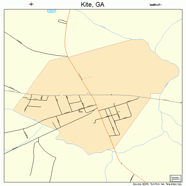 Kite, GA street map