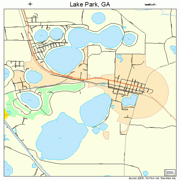 Lake Park, GA street map