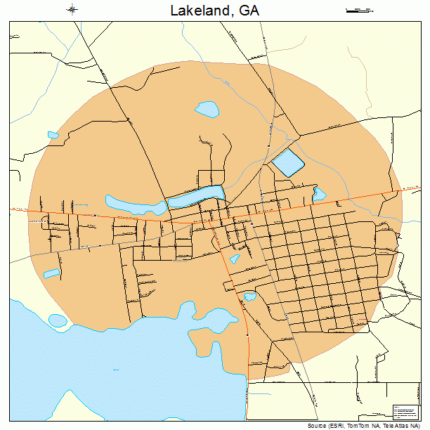 Lakeland, GA street map