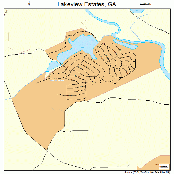 Lakeview Estates, GA street map