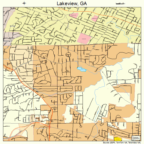 Lakeview, GA street map