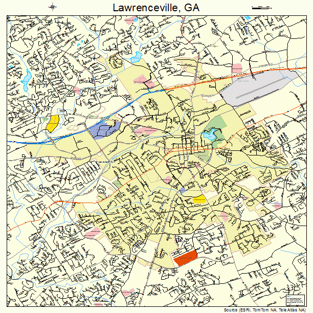Lawrenceville, GA street map