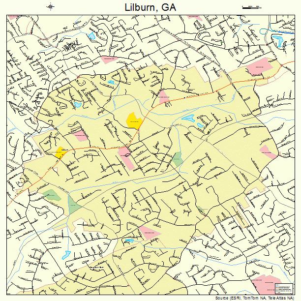 Lilburn, GA street map
