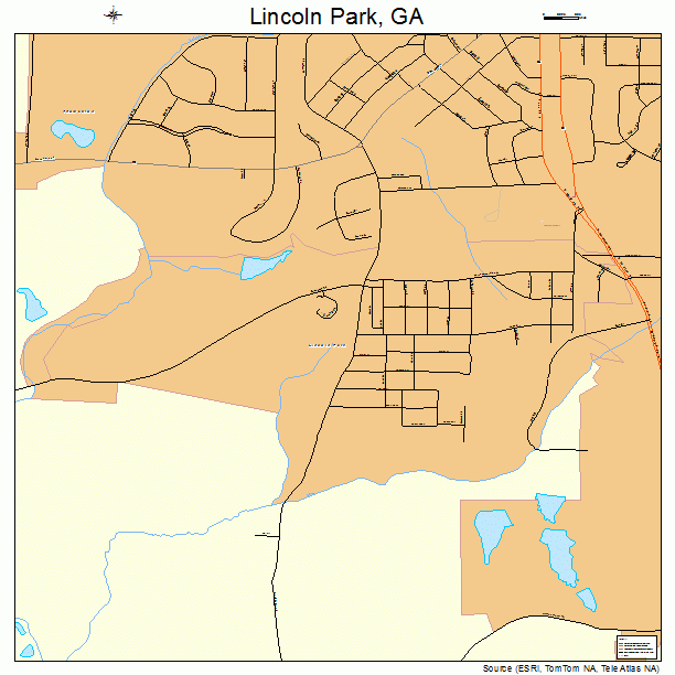Lincoln Park, GA street map
