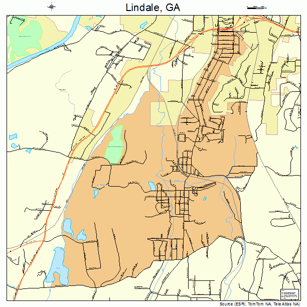Lindale, GA street map