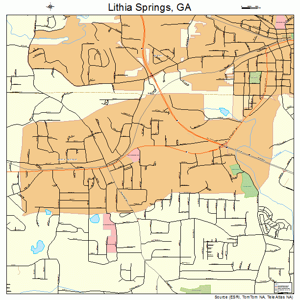 Lithia Springs, GA street map