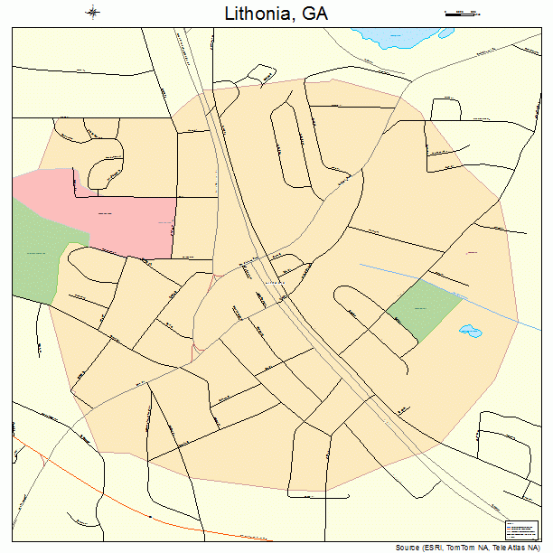 Lithonia, GA street map