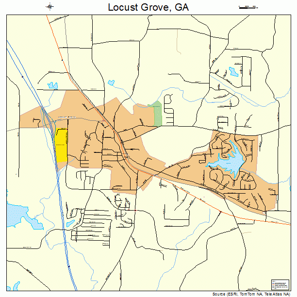 Locust Grove, GA street map