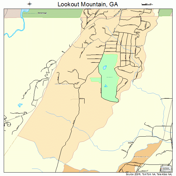 Lookout Mountain, GA street map