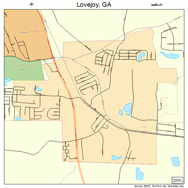 Lovejoy, GA street map