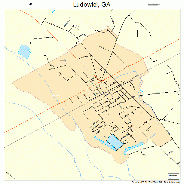 Ludowici, GA street map