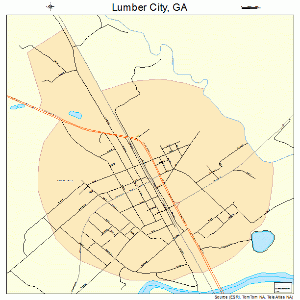 Lumber City, GA street map