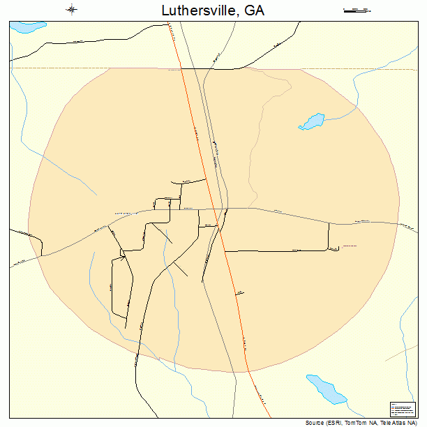 Luthersville, GA street map