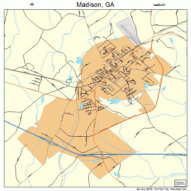 Madison, GA street map