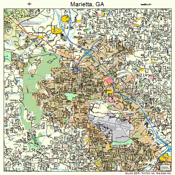 Marietta, GA street map