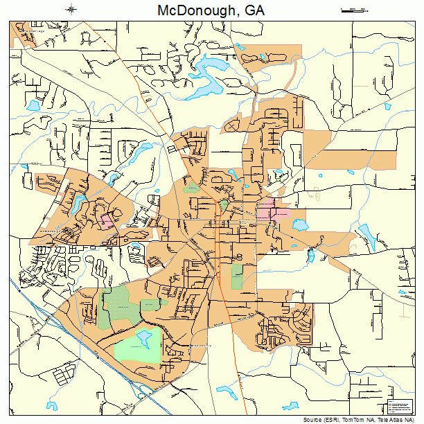 McDonough, GA street map