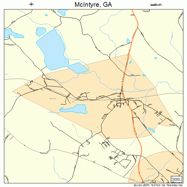 McIntyre, GA street map