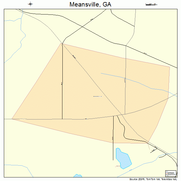 Meansville, GA street map