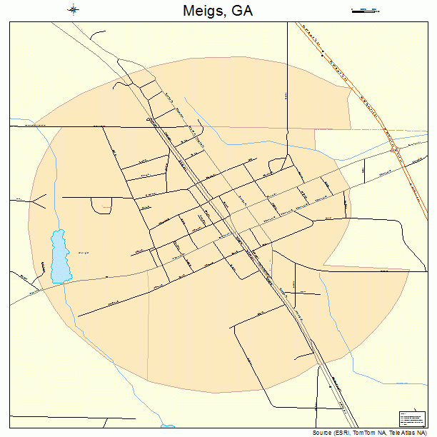 Meigs, GA street map