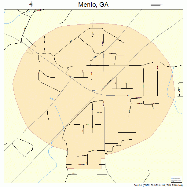 Menlo, GA street map