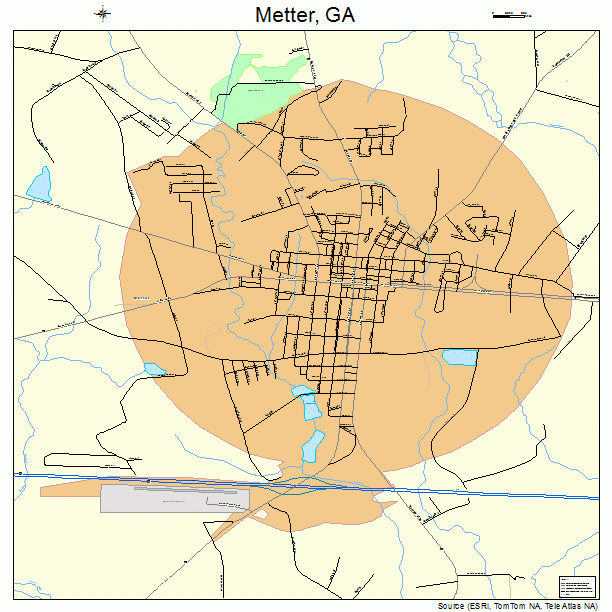 Metter, GA street map