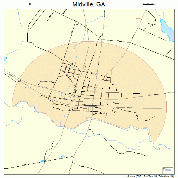 Midville, GA street map