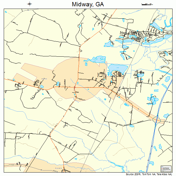 Midway, GA street map