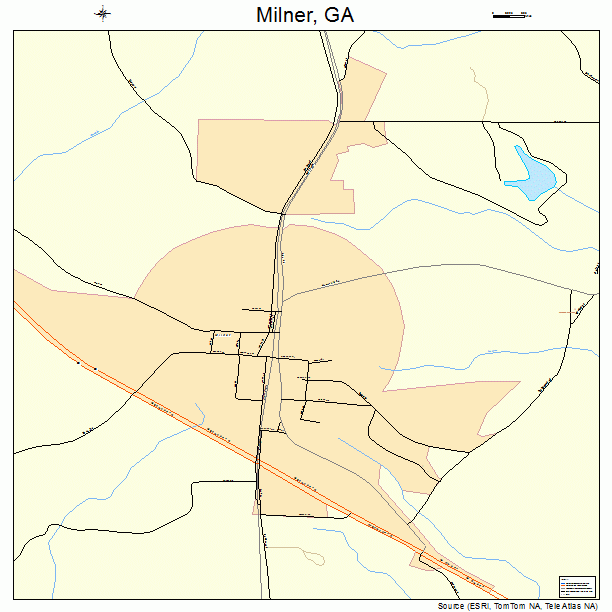 Milner, GA street map