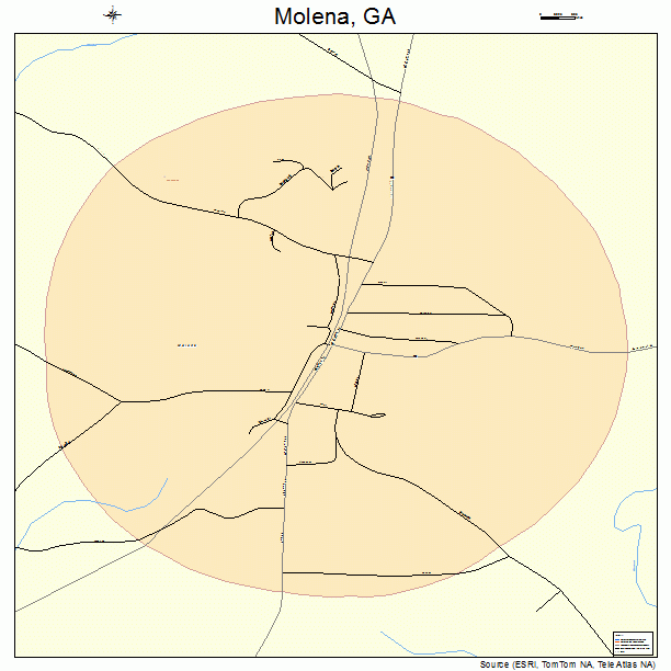 Molena, GA street map