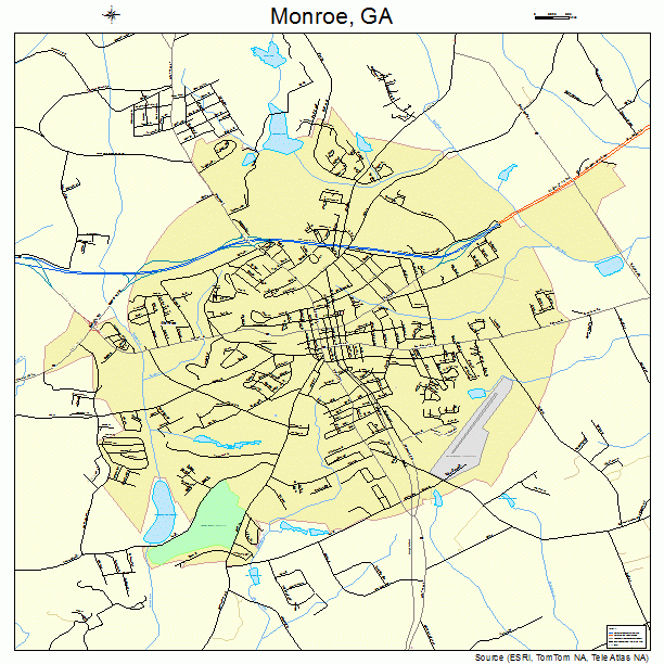 Monroe, GA street map
