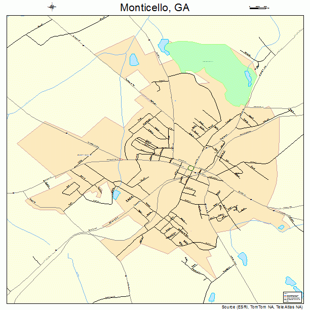 Monticello, GA street map