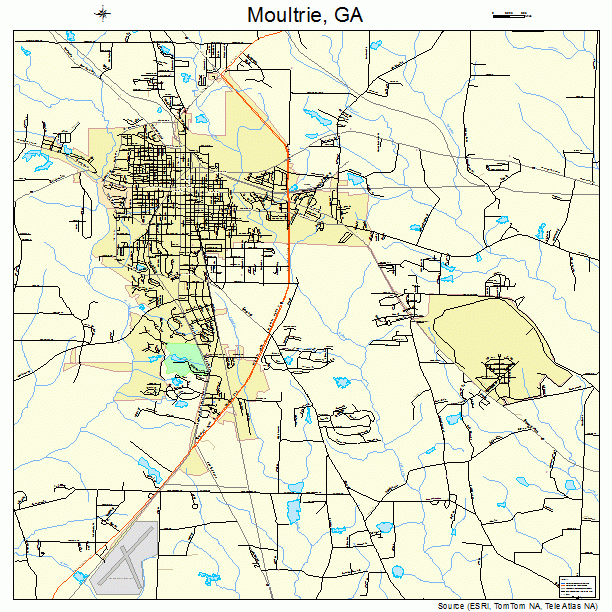 Moultrie, GA street map