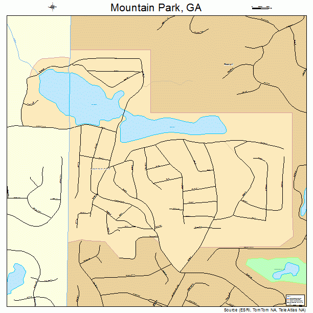 Mountain Park, GA street map