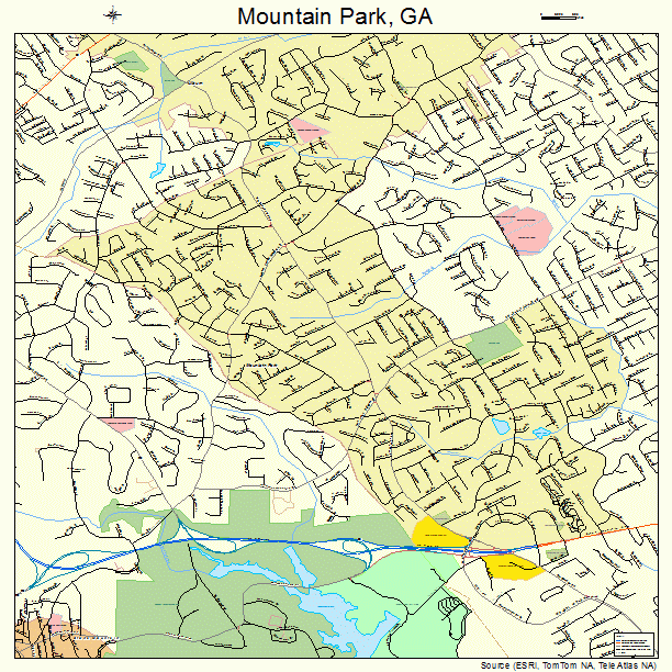 Mountain Park, GA street map
