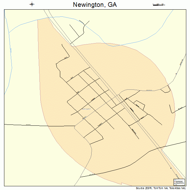 Newington, GA street map