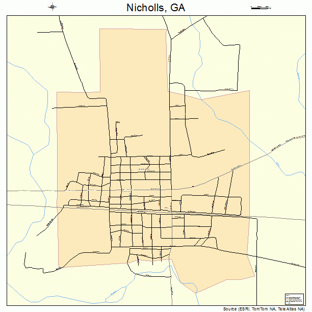 Nicholls, GA street map
