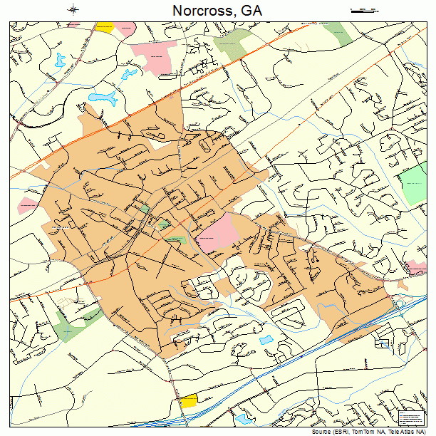 Norcross, GA street map