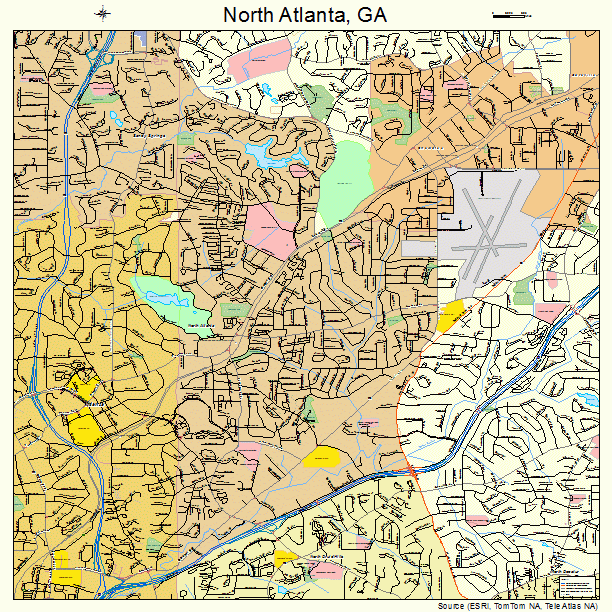 North Atlanta, GA street map