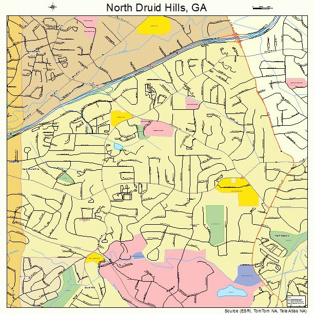 North Druid Hills, GA street map