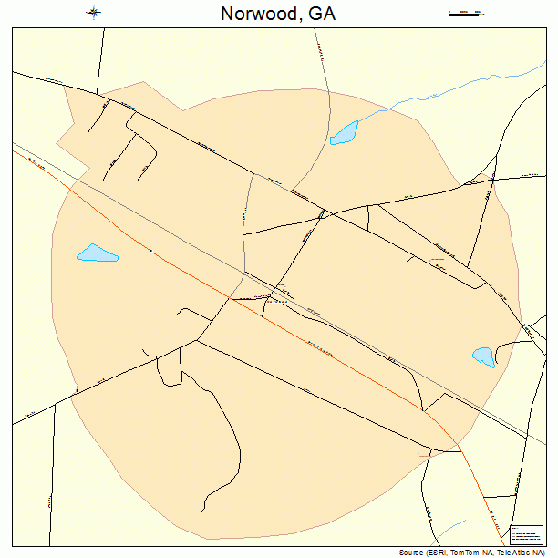 Norwood, GA street map