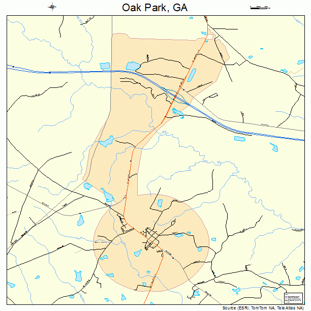Oak Park, GA street map