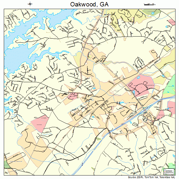 Oakwood, GA street map