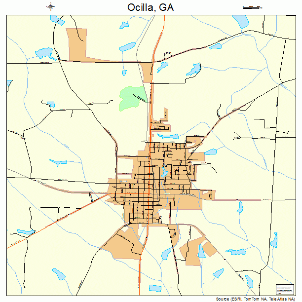 Ocilla, GA street map