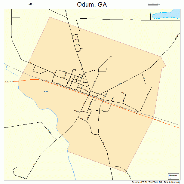 Odum, GA street map