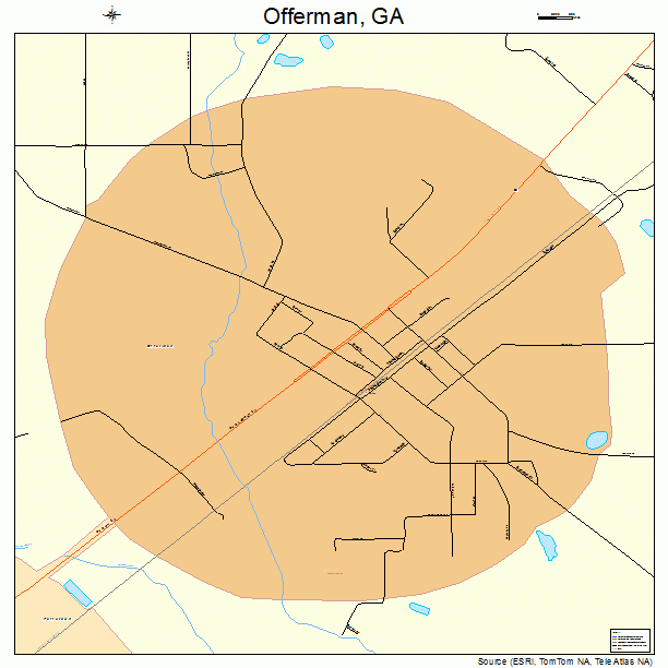 Offerman, GA street map