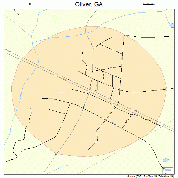 Oliver, GA street map